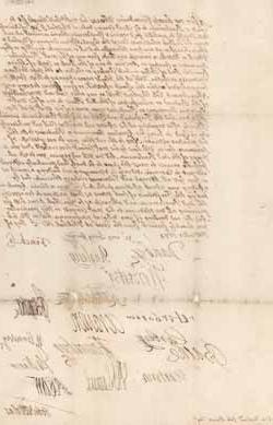 Royal proclamation regarding the Royal African Company with signatures, 2 December 1674 